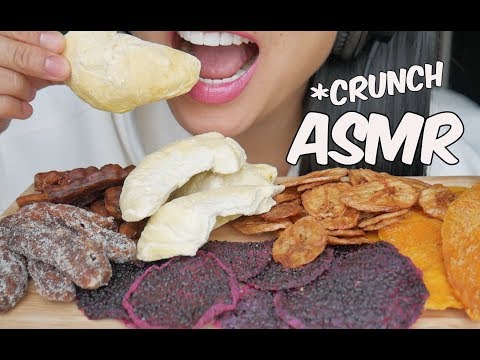 ASMR Dehyrated Fruits (Durian, Dragon fruits, Mangos, Tamarind, Banana) | SAS-ASMR