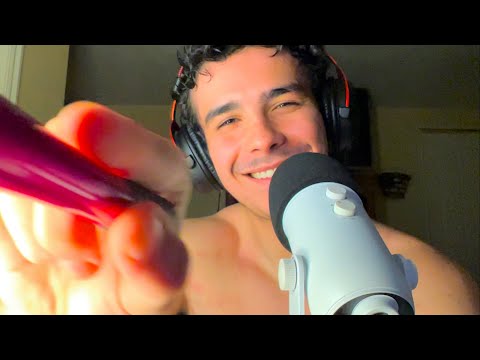 ASMR Lightbath With Whispering and Mic Triggers 😴
