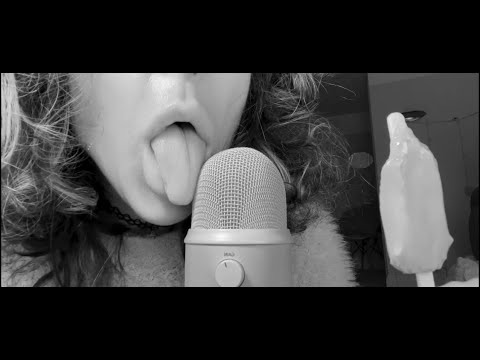 Wet mouth sounds - ice pop and mic licking 💦