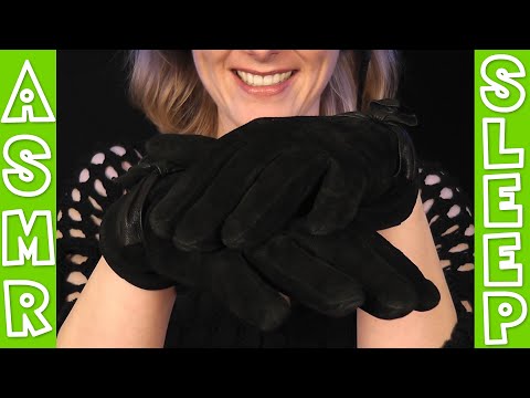 ASMR velour leather gloves sounds 🧤😴