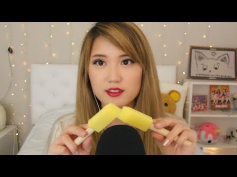 ASMR Wooden Scratching, Rough Sponges ♥