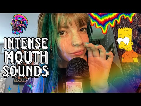 ASMR INTENSE Mouth Sounds | Up close tongue swirling, wet & dry anticipatory sounds + kisses