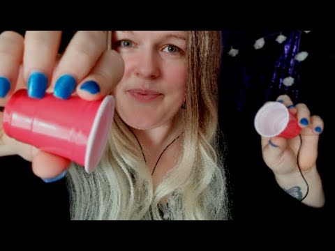 ASMR | Mouth Sounds👄Inside Tiny Cups W/Tapping, Brushing.
