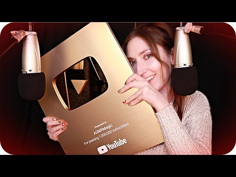 ASMR Magic ✨ Gold Play Button Unboxing, My Story, Anxiety & Gratitude ❤️ Whispered w/ Tapping etc.