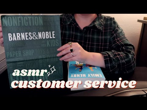 ASMR Barnes & Noble 📚 Customer Service Roleplay 😴 soft spoken, book sounds, paper bag