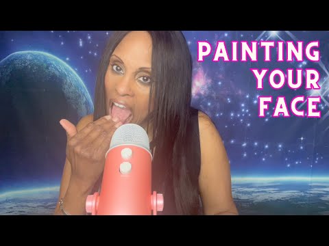 ASMR Fast and Aggressive Mouth Sounds, Painting Your Face