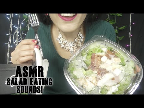 ASMR Eating Caesar salad Eating Sounds [3DIO BINAURAL] 🥗 Crunchy Sounds ❤️