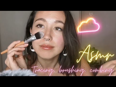 ASMR - Face Touching, Tracing w/Mouth Sounds (100% Personal Attention) 🤍