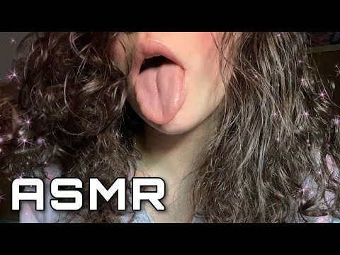 ASMR | Slow and Fast Lens Licking with Kisses and Mouth Sounds ( tongue rubbing, finger licking + )