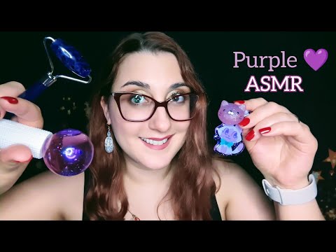 ASMR Purple Triggers and Gentle Soft Spoken Ramble