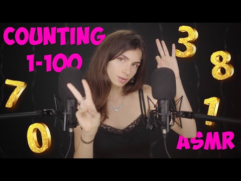 ASMR - Counting to 100 in Italian 💯😊 (soft spoken, Ear-to-Ear)