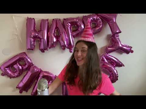 asmr birthday star | blowing balloons