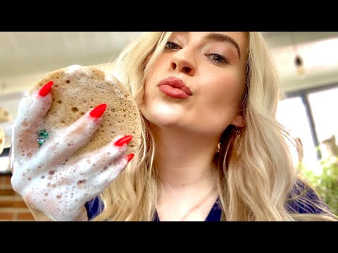 ASMR • Nurse Gives You A Foamy Bed Bath Roleplay 🛁 • Sponge Sounds • Personal Attention
