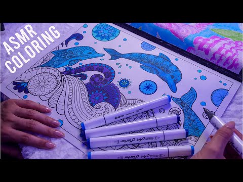 ASMR Color With Me (Coloring Book, Markers, Whisper)