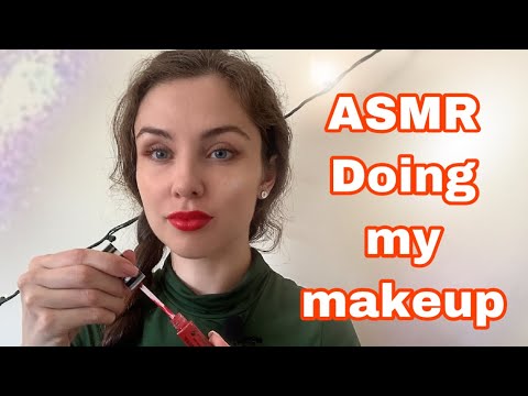ASMR | Doing my makeup | Relaxing, tapping, whispering
