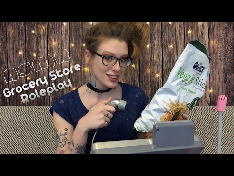 ASMR GROCERY STORE ROLEPLAY (Gentle Whispering, Mouth Sounds, Tapping, Scanning)