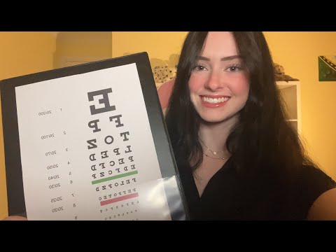 ASMR eye exam 👀 (follow the light, eye chart, follow my instructions)