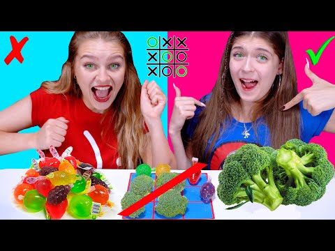 ASMR Tic Tac Toe Food Challenge | Most Popular Spicy, Sweet, Sour Food