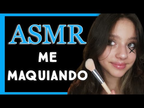 ASMR ME MAQUIANDO - Uma maquiagem diferente ! CÃMERA TOUCHING [ Binaural ] Português
