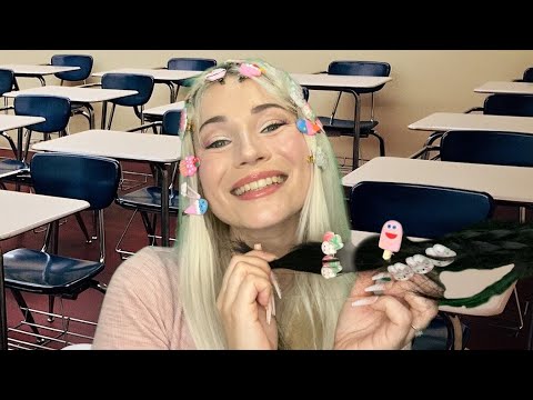 ASMR Shy Girl Clips Your Hair and Plays With It in Class (Roleplay, Personal Attention)