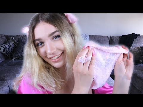 giggly gf went shopping! [fabric sounds, ASMR]