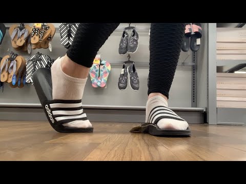 ASMR Trying On Different Shoes In A Store (High Heels & Slides) | Custom Video