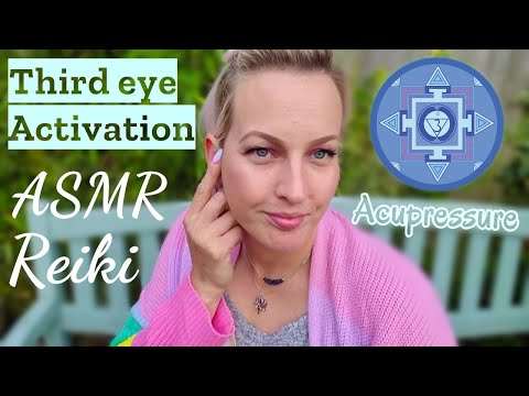ASMR Reiki Qu Bin Acupressure & Third eye Chakra Activation meditation Day 9