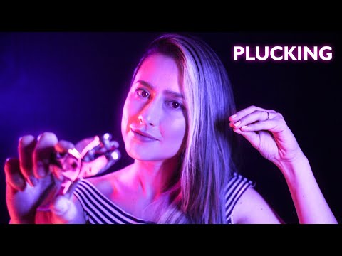 ASMR PLUCKING WITH OBJECTS AND MOUTH SOUNDS, REMOVING YOUR INSOMNIA, BAD THOUGHTS, NEGATIVE ENERGIES