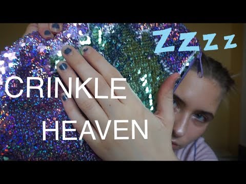ASMR - Crinkle heaven! 3 kinds of crinkles + mermaid sequins