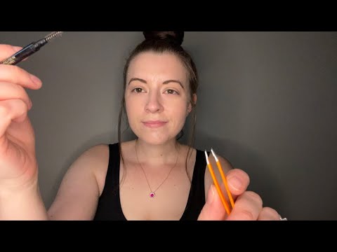 ASMR Role Play: Shaping and Plucking Your Eyebrows (realistic brushing and plucking sounds)
