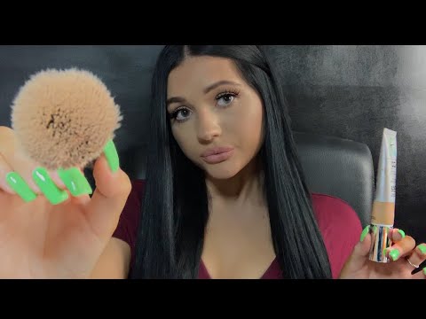 ASMR| PUTTING FOUNDATION ON YOU (FRIEND PAMPERS YOU ROLEPLAY)