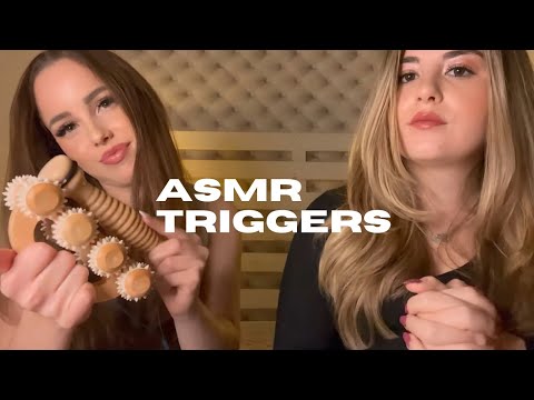 ASMR Massage Trigger Sounds | body lotion and wood therapy | No Talking 😴