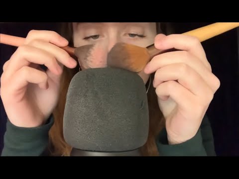 ASMR | Mic Brushing with Gentle Whispers for Relaxation and Sleep :)