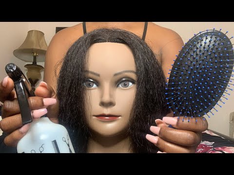 ASMR | Relaxing Doll Hair Play (Brush + Water Sounds)
