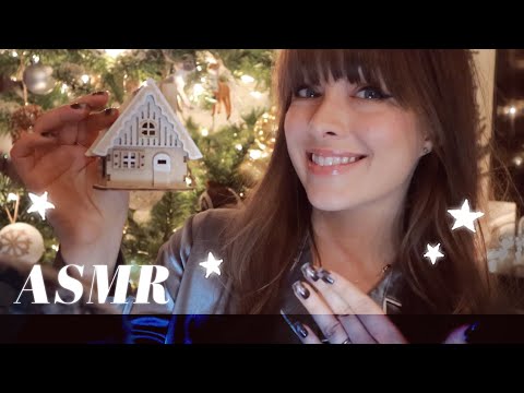 ASMR 🌲 Christmas Ornaments Assortment! Whispering, Tapping, Gripping, Fabric & Wood Sounds