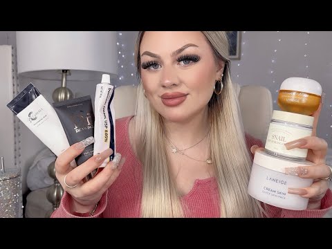ASMR Skincare Routine | Facial Cleansing Products | Extremely Relaxing