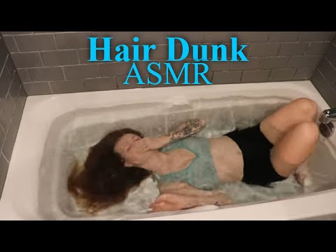 Hair Dunking ASMR 💦Wet Hair and Water Sounds!