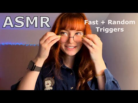 ASMR ~ Lofi Fast Random Triggers (upclose, whispers)