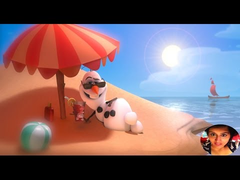 Frozen "In Summer" disney Channel  song Official  music video cartoon snowman Vacation 2014 (review)