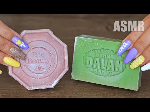 ASMR SOAP Carving Satisfying Tapping WHISPER | АСМР Резка МЫЛО из Турции ШЕПОТ