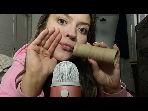 ASMR| New/ Different INTENSE Mouth Sounds! Tingle Tube, & Inaudible Whisper Ramble