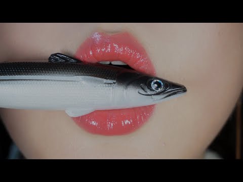 [ASMR] 🐟Fish Pen Nom Mouth Soundsㅣ생선 펜 입소리ㅣ魚のボールペンの口音