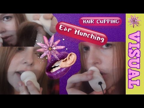 [ASMR] Binaural Hair Cupping, Ear Munching, Fast Mouth Sounds, Mouth Cupping, Kiss Cupping, Whisper.