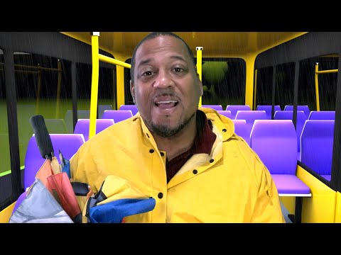 Friendly Stranger ASMR Riding the Public Bus in Rain Conversation Personal Attention