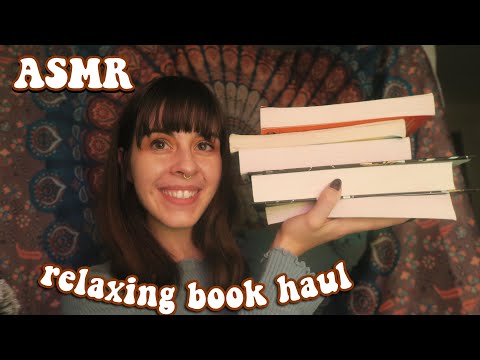 ASMR relaxing book haul  + reviews (whispering & tapping)
