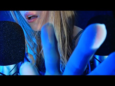 ASMR Close Up Whispering - Trigger Words, Hand Movements, Face Touching, Brushing