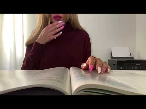 ASMR Paper Sounds and Gum Chewing - Magazine Page Turning and Squeezing (No Talking)