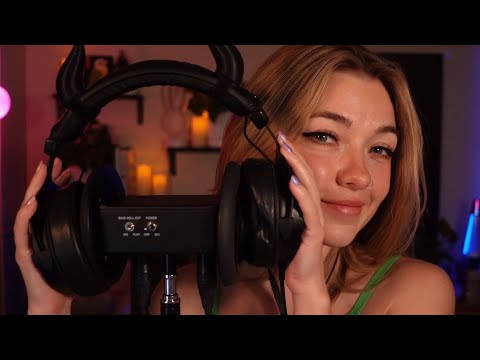 Head Phone Immersion ASMR ❤ lots of tapping scratching and inaudible whispers