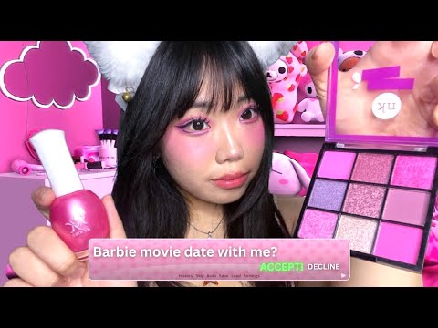ASMR| Popular mean girl does your makeup for the Barbie Movie (Dating sim💗)