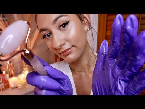 ASMR Skin Assessment & Facial Roleplay for Sleep ~ soft spoken face massage and personal attention